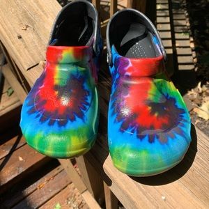 SOLD Tie dye crocs